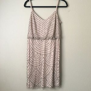 Adrianna Papell Sequin Blouson (Art Deco) Dress